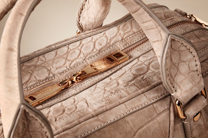 A closer look at one of the hand bags