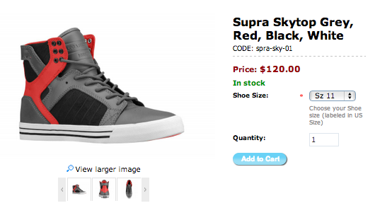 Supra Skytops 2012 Holiday