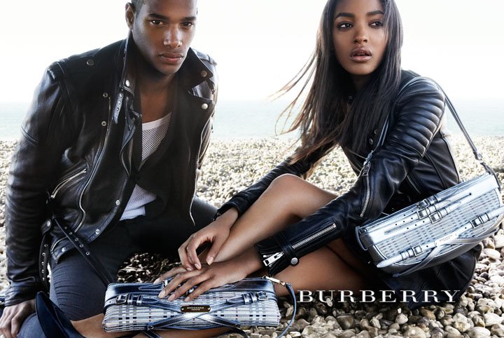 Jourdan Dunn and Sacha M'baye for Burberry Prorsum