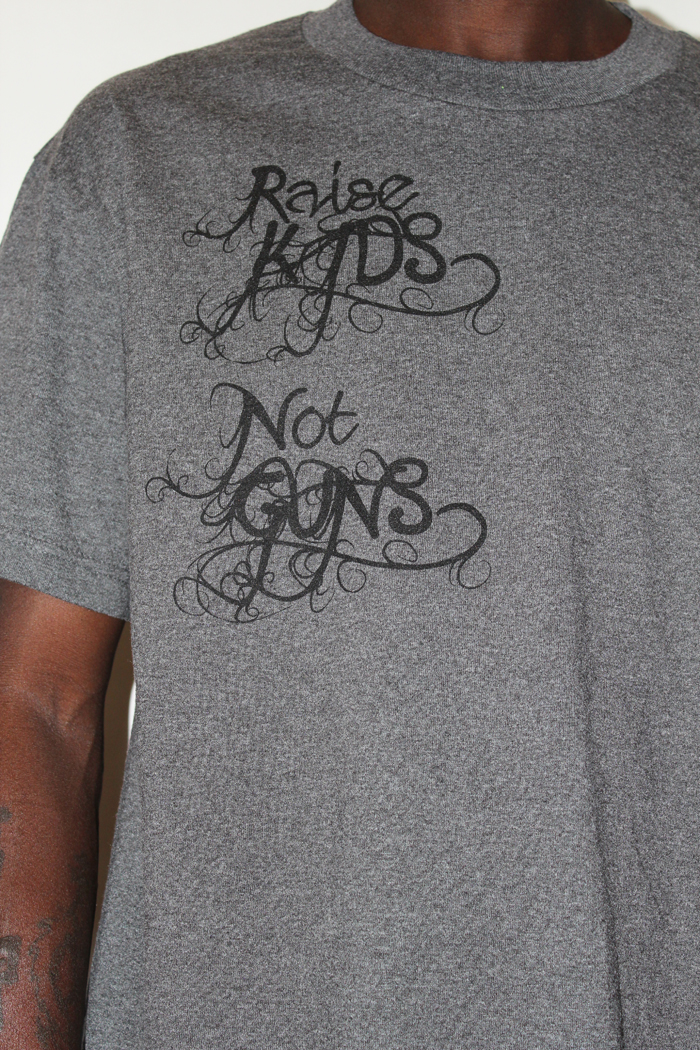 Awareness tee in charcoal
