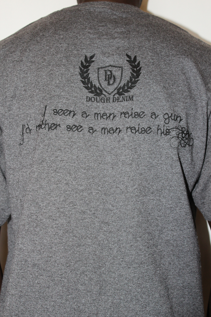Awareness tee in charcoal