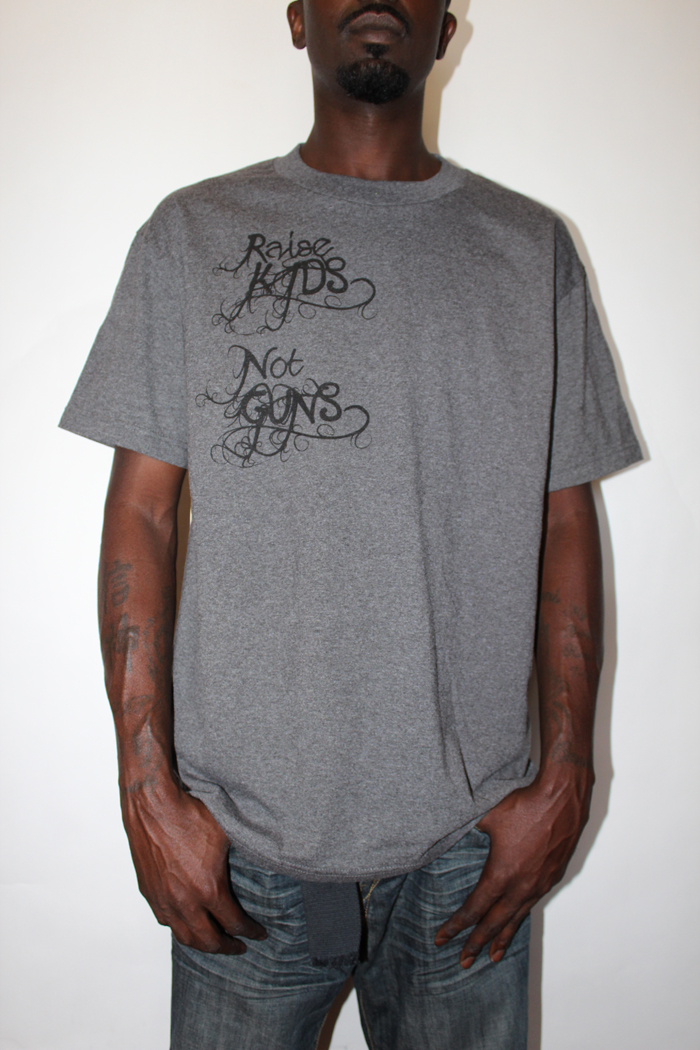 Awareness tee in charcoal