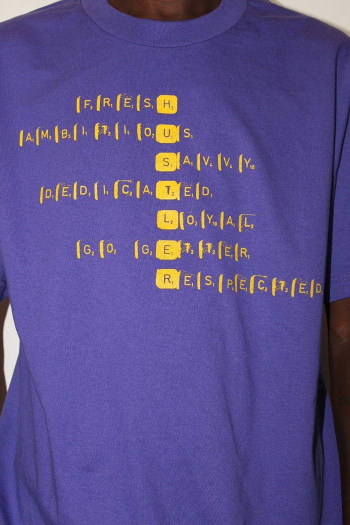Respect the Hustle tee in purple