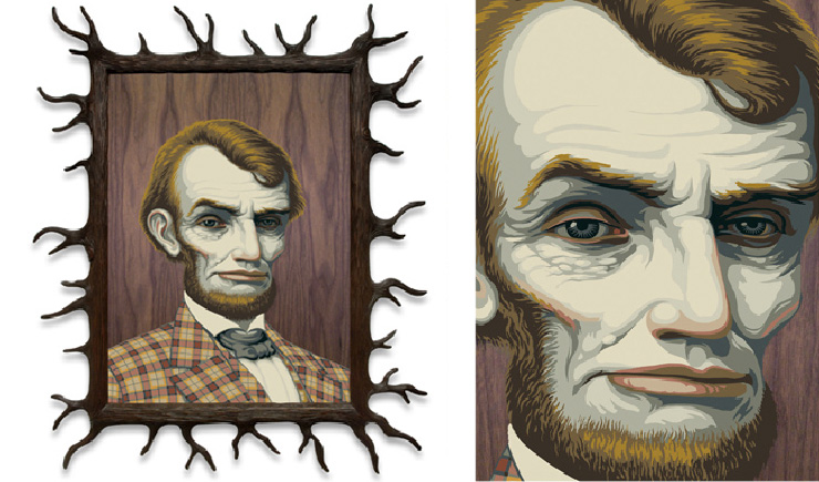Mark Ryden – “Wood Lincoln” Serigraph